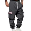 2026 Calça de moletom casual, moderna, versátil, para outono e inverno, masculina, estilo americano, resistente, forrada com fleece, para uso externo, trabalho, esportes