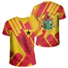 Patrón Emblema Nacional de Ghana Kent Africano Impresión 3D Transfronterizo Nueva Camiseta Casual de Manga Corta para Hombre y Mujer Suministro
