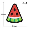 Parche de Tela Bordado Autoadhesivo para Computadora Sandía Piña Fruta Dibujos Animados Parche Bordado para Ropa Parche DIY sin Coser
