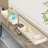 Estante de Almacenamiento para Grifo de Cocina Japonés Fregadero para Lavar Platos Artículos para el Hogar Cesta Escurridora Multifuncional Estante de Almacenamiento para Esponjas