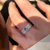 Anillo de Dedo Retro Francés de Lujo Ligero Palacio Amatista Blanca Fu Estilo Old Money de Alta Calidad Moderno Exquisito Elegante Versátil