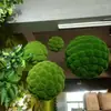 Bola de musgo de simulación bola de musgo decoración bola de hierba diseño diy planta verde decoración de ventana decoración de techo suelo