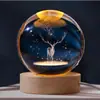 Luminária de mesa criativa de bola de cristal esculpida em 3D, enfeites de mesa, atacado de fábrica, decorações de cabeceira para comércio transfronteiriço