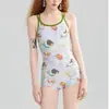 Traje de baño profesional de competición para mujer, de una pieza con microshorts y almohadillas en el pecho, adecuado para piscinas, entrenamiento deportivo y competiciones, traje de baño conservador