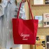 Bolsa de Lona Rayada 2025 Nuevo Estilo Coreano Ins Tote Bolsa Casual de Gran Capacidad Bolsa Tote de Hombro Venta Caliente
