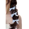 Pinza para el cabello con lazo de cinta dulce, clip para flequillo lateral, pinza sencilla de pico de pato, adorno para la cabeza, popular francés, pinza para el cabello sencilla