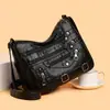 Bolso de mujer transfronterizo de Amazon, moderno y a la moda, adecuado para mediana edad y personas mayores, bolso tote de cuero suave para todas las estaciones, bolso de hombro con múltiples bolsillos, bolso cruzado