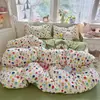 Juego de ropa de cama fresco y sencillo para dormitorio, agradable para la piel y suave, gasa abullonada, juego minimalista de cuatro piezas