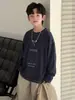 Sudadera para Niños Otoño 2026 Nuevo Estilo Camiseta de Manga Larga para Niños Estilo Urbano Fresco Blanca Para Niños Grandes Capa Base de Primavera y Otoño