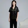 Pijama de Seda para Mujer Traje de Dos Piezas de Manga Larga para Primavera y Verano 100% Seda de Morera Nuevo Conjunto de Verano Ropa de Casa