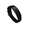 Pulsera deportiva de acero inoxidable y titanio con correa de silicona marina sencilla y logotipo personalizable para hombre y mujer.