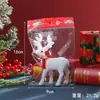 Enfeite de rena branca de Natal, mini veado de neve fofo para árvore de Natal, vitrine de shopping, decoração de local