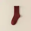 Calcetines atléticos blancos para mujer, de media pantorrilla, sin costuras, antipelusa, antibacterianos 10A, modelo nuevo para primavera y otoño 2026