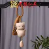 Colar com Pingente de Gato Fofo em Madeira de Faia Feminino Novo Corrente para Clavícula Longa Estilo Étnico Retro Colar de Pescoço Acessórios Halter