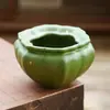 Balde de Água Cerâmico com Padrão de Tangerina Pequena do Fabricante para Uso Doméstico, Acessórios para Chá, Recipiente de Resíduos de Chá de Alta Qualidade