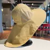 Sombrero de Sol Chal de Ala Ancha de Verano para Hombres, Protección Solar para Exteriores, Sombrero para Montañismo y Pesca, Sombrero de Pescador Coreano Casual Impermeable de Secado Rápido