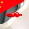 Pinza para el pelo con estrella de cinco puntas para el Día Nacional para niños, accesorio para el pelo con forma de corazón para el Día Nacional, pinza para flequillo de bandera para bebé, tocado rojo brillante para niña pequeña