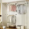 Perchero de ropa de arriba a abajo para vestidor almacenamiento en dormitorio completo estantería para vestidor hecha por uno mismo estante de almacenamiento en forma de L