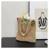 Bolso Tote Calado Único para Mujer 2026 Nueva Moda Bolso de Playa Tejido Bolso de Hombro Casual para Vacaciones en la Costa Moderno