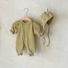 Ropa para Recién Nacidos, Mono de Terciopelo de Alta Gama de Botones Sencillos Clase A para Bebé, Mono Largo de Primavera Unisex para Bebé