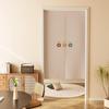 Cortina de Puerta de Viento Crema Partición de Dormitorio Refugio Cortina Colgante Baño Inodoro Privacidad Hogar Sin Perforar Cocina Media Cortina