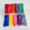 Cinchos de Nylon de Colores 2x100 Azul Rojo Amarillo Verde Naranja Negro y Blanco Rosa Pequeños Mini Cinchos de Plástico para Cables 2.4mm de Ancho