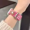 Bordado de Oso Tridimensional Correa de Cuero a Cuadros Adecuada para Apple Watch Iwatch12 Generación 11/10Ultrase