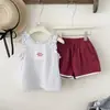 2026 Nuevo Estilo Chaleco para Niñas Verano Ins Niños Encaje Sin Mangas Rayas Top Moda Versátil Chaleco Pequeño Trendy