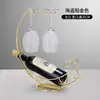 Estante de vino para el hogar, estante de vino decorativo, soporte para botellas de vino, estante de vino de estilo europeo, estante de vino para el hogar, pieza decorativa