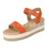 Modelo Nuevo 2026 en Stock Primavera/Verano Comercio Exterior Talla Grande Wish Sitio Independiente Tacón de Cuña Cuerda de Cáñamo Sandalias de Cuña para Mujer