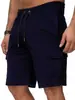 Nuevos overoles deportivos cortos para hombre de talla grande transfronterizos, shorts multibolsillos, pantalones de fitness, pantalones deportivos casuales