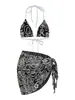 Traje de baño de tres piezas estilo nuevo 2026 para mujer, que oculta el abdomen y estiliza, adecuado para la playa, vacaciones y aguas termales [Disponible para Dropshipping]