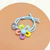 Ligas para el Cabello de Flor Coloridas Lindas Estilo Coreano para Niñas, Bandas Elásticas Altas para Cola de Caballo, Cuerdas para el Cabello, Accesorios para el Cabello