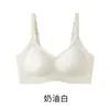 Sujetador push-up transpirable para mujer con tejido cepillado de principios de otoño, copa totalmente fija, gel de gelatina antigravedad, realce, sin costuras, anti-caída