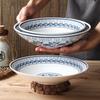Xiangyuan Meimalamine Louça Tigela Grande Comercial Porcelana Azul e Branca Tigela para Sopa de Wonton Tigela para Macarrão Casa de Macarrão Tigela para Macarrão com Carne Tigela para Sopa