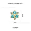 Joyería para Piercing de Guangdong F136 Aleación de Titanio Chapado en Platino Flor de Seis Pétalos Zirconia Clavo para Hélice de Oreja Joyería para Piercing de Grado de Implante