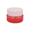 Botella Roja para Crema de Fondo Grueso Plano Boca Ancha 30g 50g Producto para el Cuidado de la Piel Crema Crema Facial Botella Cosmética de Vidrio