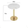 Mesa y Sillas de Negociación de Lujo Ligero Combinación Rectangular Mesa y Sillas de Mármol y Tablero de Roca Mesa Redonda Pequeña para Tienda de Té con Leche y Cafetería