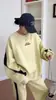 Conjunto de Estilo Perezoso Estilo Coreano para Mujer, Favorecedor para Cuerpo Tipo Pera, Pantalones Anchos Versátiles + Sudadera, Corte Holgado, Conjunto Completo de Moda
