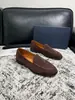 Mocasines de gamuza para hombre, punta redonda, estilo slip-on, adecuados para uso de negocios y casual