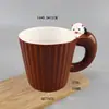 Taza de Café Cerámica Vertical Rayada Creativa Transfronteriza, Taza Simple para el Hogar, Taza para Beber, Taza para el Té de la Tarde, Taza para el Desayuno