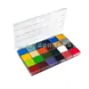 Caixa de Conjunto de Tinta a Óleo e Aquarela Quadrada de 24 Cores para Pintura Facial de Halloween, Natal e Páscoa Atacado