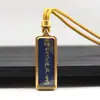 Acero de Titanio Mini Thangka Pintado a Mano Animal del Zodiaco Corazón de Buda Mantra Sutra del Corazón Escritura Pequeño Thangka Colgante de Buda Portátil Collar