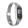 Adecuado para Correa Xiaomi Mi Band 10, Correa de Pulsera de Acero Inoxidable Milanés con Hebilla Magnética Generación Miband9876