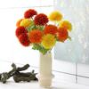 Bola de flor de simulação crisântemo flor artificial flor de seda direto da fábrica ramo único peônia crisântemo layout de cena fotografia flor artificial crisântemo