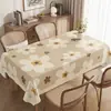 Mantel Floral Retro de Lujo de Gama Alta Impermeable a Prueba de Aceite Lavable Resistente al Calor Cojín Protector de Escritorio de Cuero para Mesa de Comedor