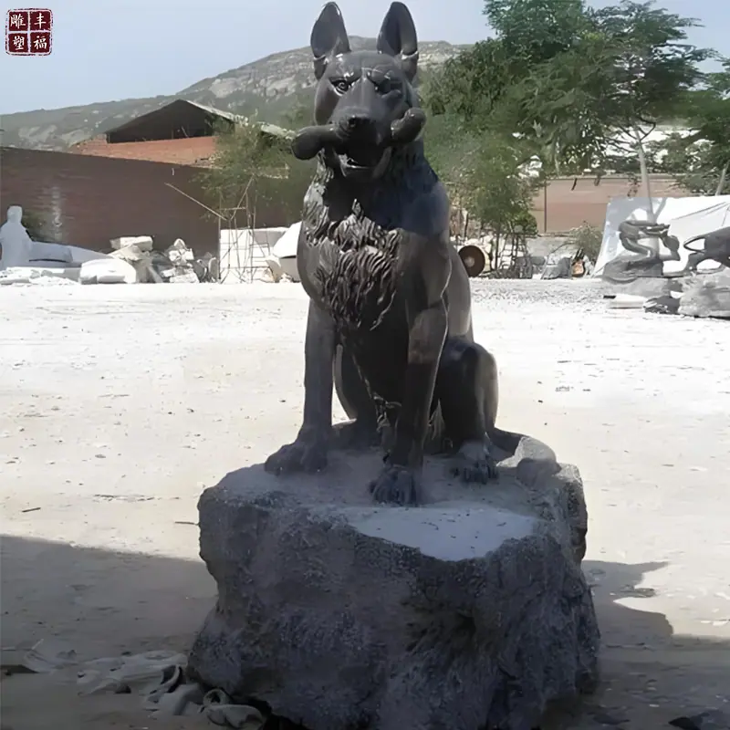 大理石狗雕塑2