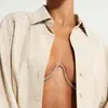 Amazon Explosiones Brazalete de Pedrería Moda Europea y Americana Bikini Brazalete en Forma de U de Diamante Cadena para el Cuerpo