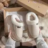 Pantuflas de algodón con suela gruesa que aumentan la altura para mujer, nuevo estilo otoño/invierno 2026, para interior, forradas de felpa, cálidas y con una sensación suave y acolchada
