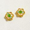 Accesorios de bricolaje con gotas de aceite de esmalte dorado y arena de alto color, calabaza de primavera rosa, nubes auspiciosas, cuentas de loto, accesorios